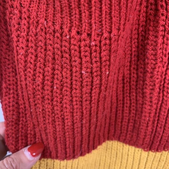 Lara Fashion Size L / XL Cardigan Sweater Long Rainbow Striped Open Front Knit - Picture 3 of 9